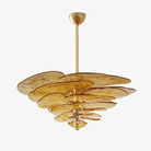 Petals Gold Murano Chandelier - 8-lights ∅ 21.6″ x H 8.6″Pink & GoldBlushlighting