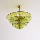 Petals Gold Murano Chandelier - 12-lights ∅ 26.3″ x H 11.4″Amber & GoldBlushlighting