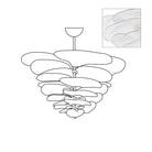 Petals Gold Murano Chandelier - 20-lights ∅ 39.4″ x H 21.7″Pink & GoldBlushlighting