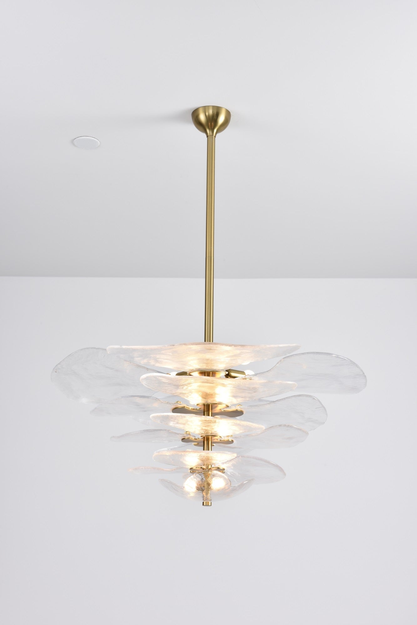 Petals Gold Murano Chandelier - 20-lights ∅ 39.4″ x H 21.7″Pink & GoldBlushlighting