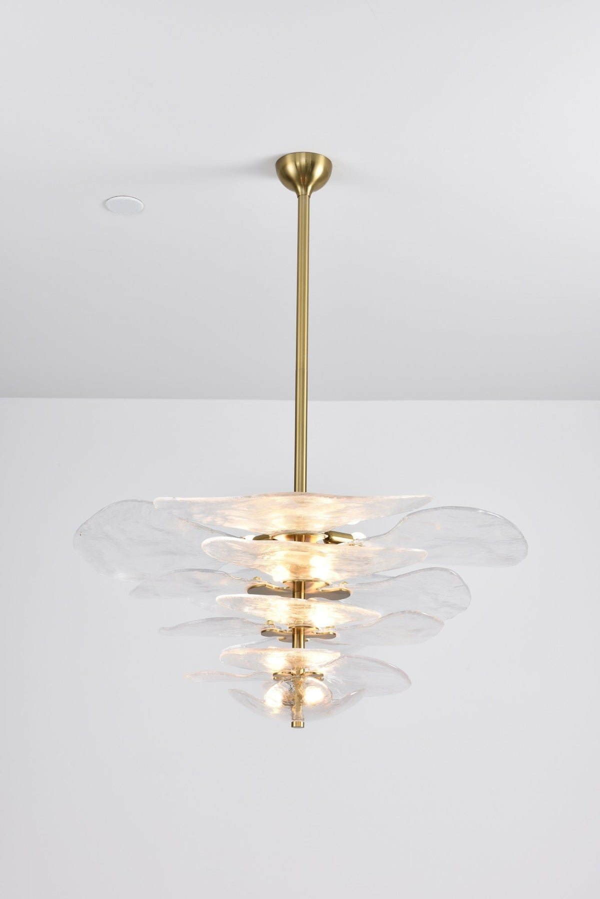 Petals Gold Murano Chandelier - 20-lights ∅ 39.4″ x H 21.7″Pink & GoldBlushlighting