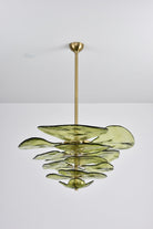 Petals Gold Murano Chandelier - 12-lights ∅ 26.3″ x H 11.4″Amber & GoldBlushlighting