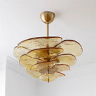 Petals Gold Murano Chandelier - 16-lights ∅ 31.5″ x H 17.7″Green & GoldBlushlighting