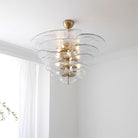 Petals Gold Murano Chandelier - 16-lights ∅ 31.5″ x H 17.7″Green & GoldBlushlighting