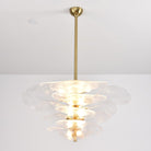 Petals Gold Murano Chandelier - 12-lights ∅ 26.3″ x H 11.4″Amber & GoldBlushlighting