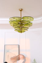 Petals Gold Murano Chandelier - 16-lights ∅ 31.5″ x H 17.7″Pink & GoldBlushlighting