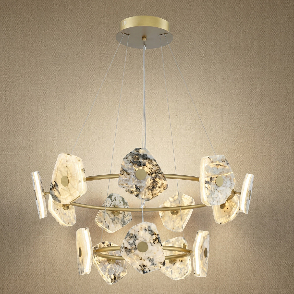 Petra Chandelier Modern Dining Room 39.4" D - Blushlighting