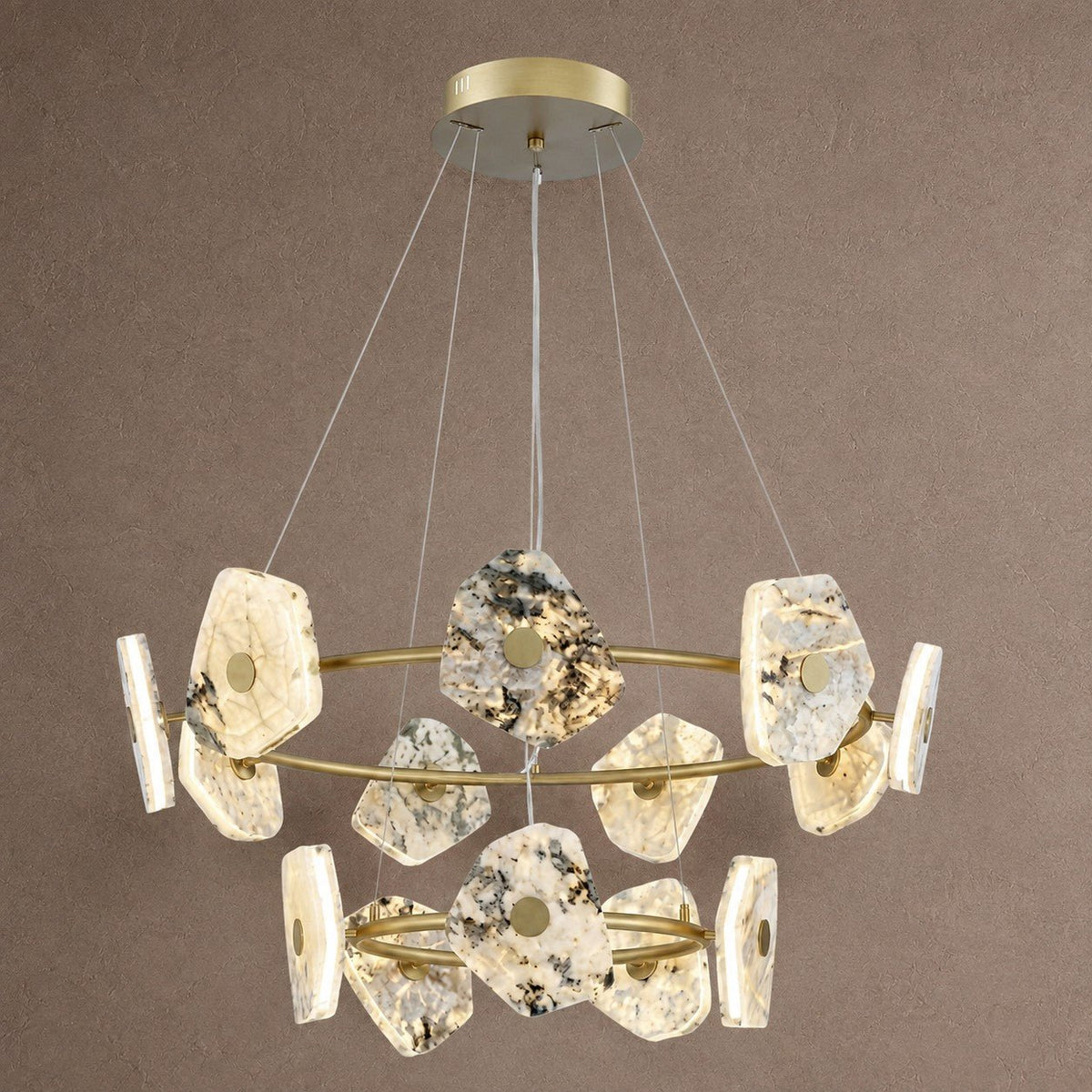 Petra Chandelier Modern Dining Room 39.4" D - Blushlighting