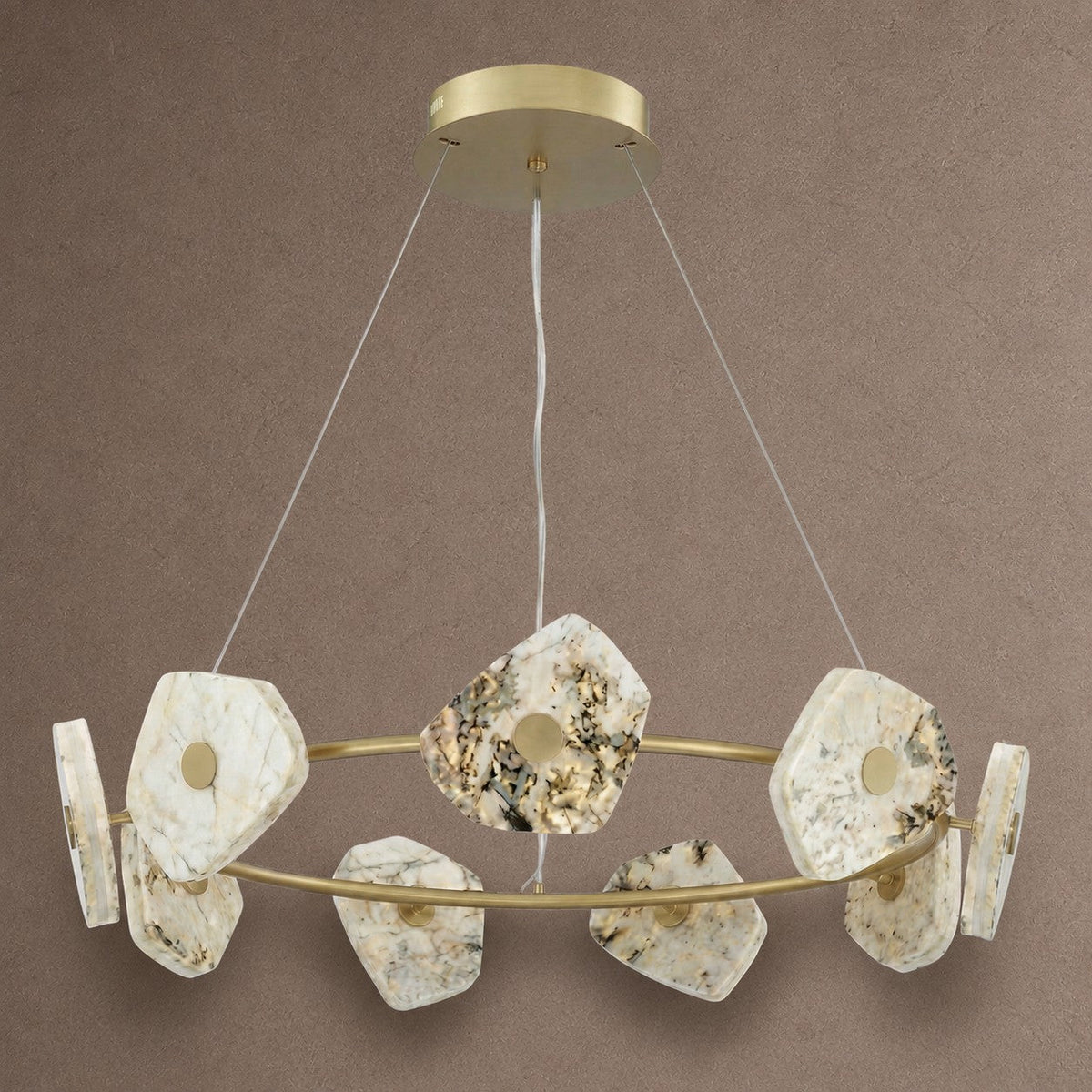 Petra Modern Natrual Stone Pendant Light - Ø39.4" × H7.9" (Ø100 × H20 cm)Blushlighting