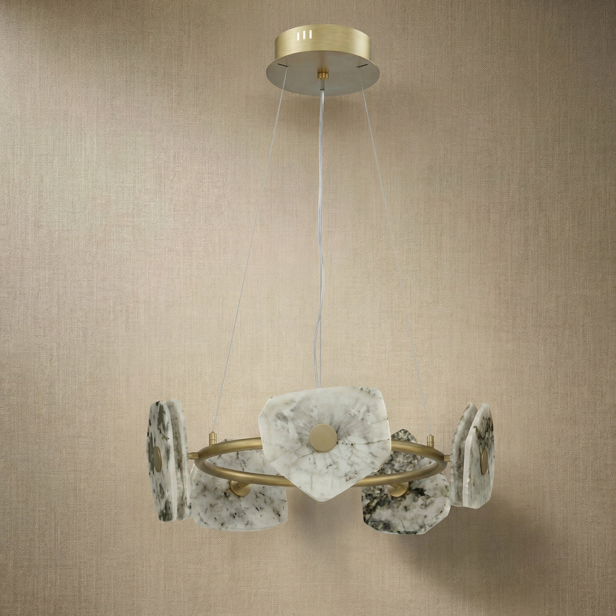 Petra Modern Natrual Stone Pendant Light - Ø23.6" × H7.9" (Ø60 × H20 cm)Blushlighting