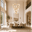 Petra Modern Natural Stone Cascading Chandelier - Blushlighting