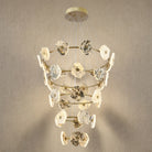 Petra Modern Natural Stone Cascading Chandelier - Blushlighting