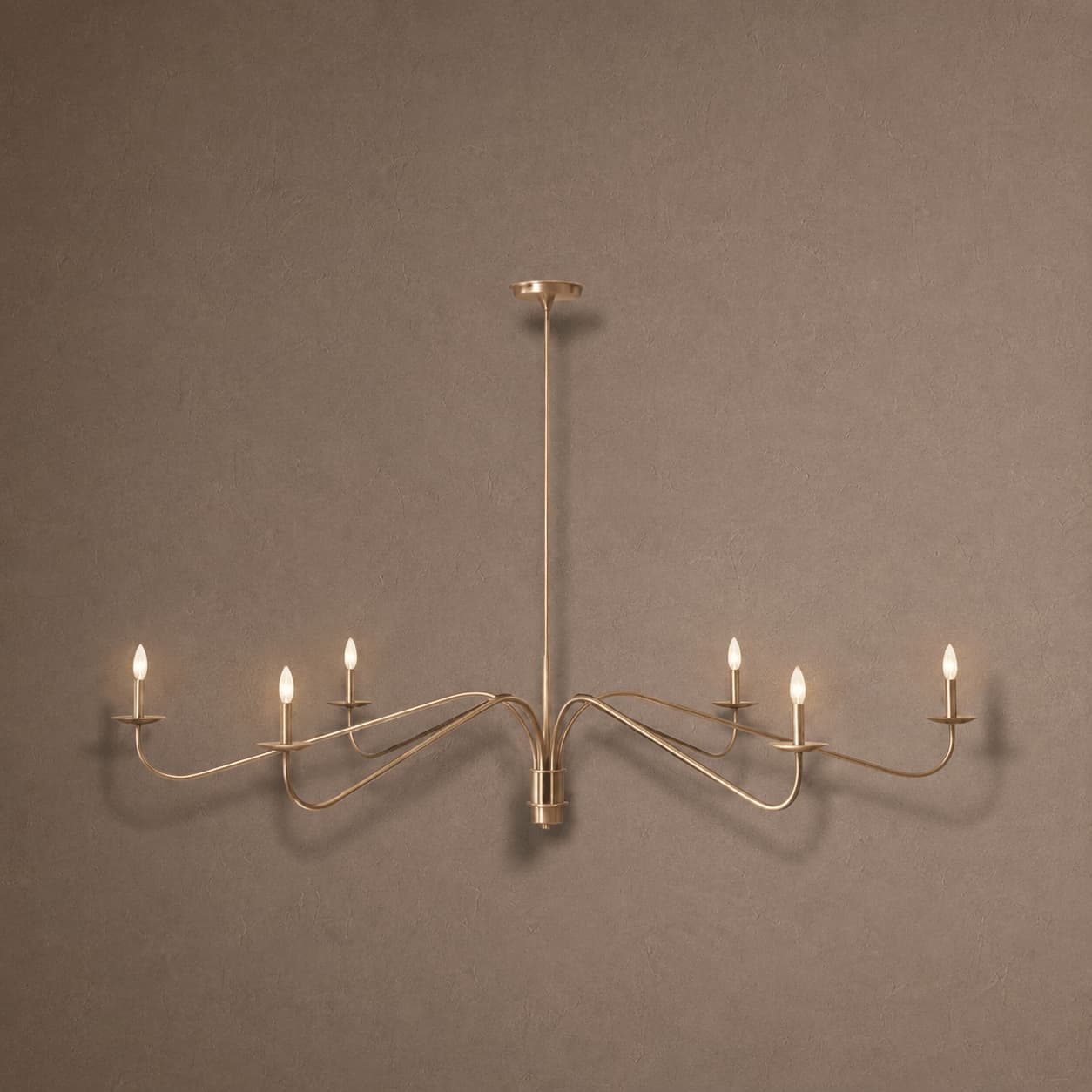 Philomena Chandelier - 60''BrassBlushlighting