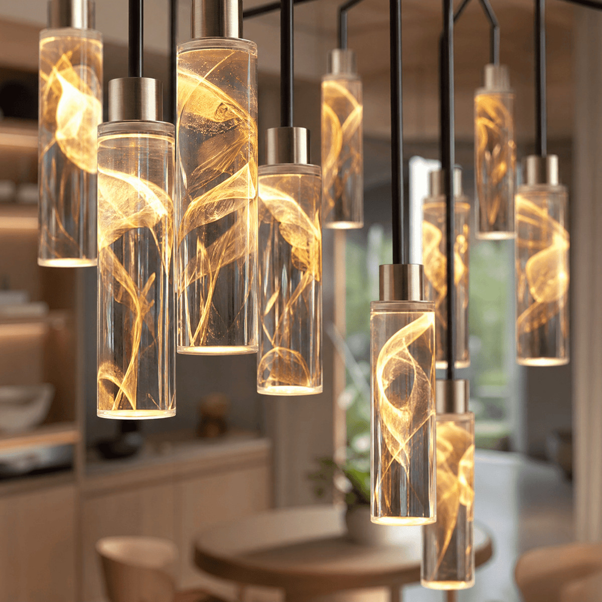 Phoenix Tree Modern Sculptural Ring Chandelier - Blushlighting