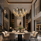 Phoenix Tree Modern Sculptural Ring Chandelier - scene