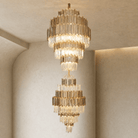 Pioggia Crystal Duo Chandelier - Blushlighting