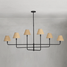 Polara Rattan Chandelier in Blackened Brass - Blushlighting