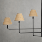 Polara Rattan Chandelier in Blackened Brass - Blushlighting