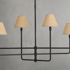 Polara Rattan Chandelier in Blackened Brass - Blushlighting