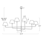 Polara Rattan Chandelier in Blackened Brass - Blushlighting