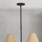 Polara Rattan Chandelier in Blackened Brass - Blushlighting