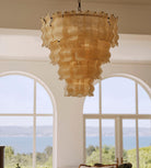 Pollensa Glass Chandelier - ∅ 29.5″ x H 37.4″Gold & YellowBlushlighting