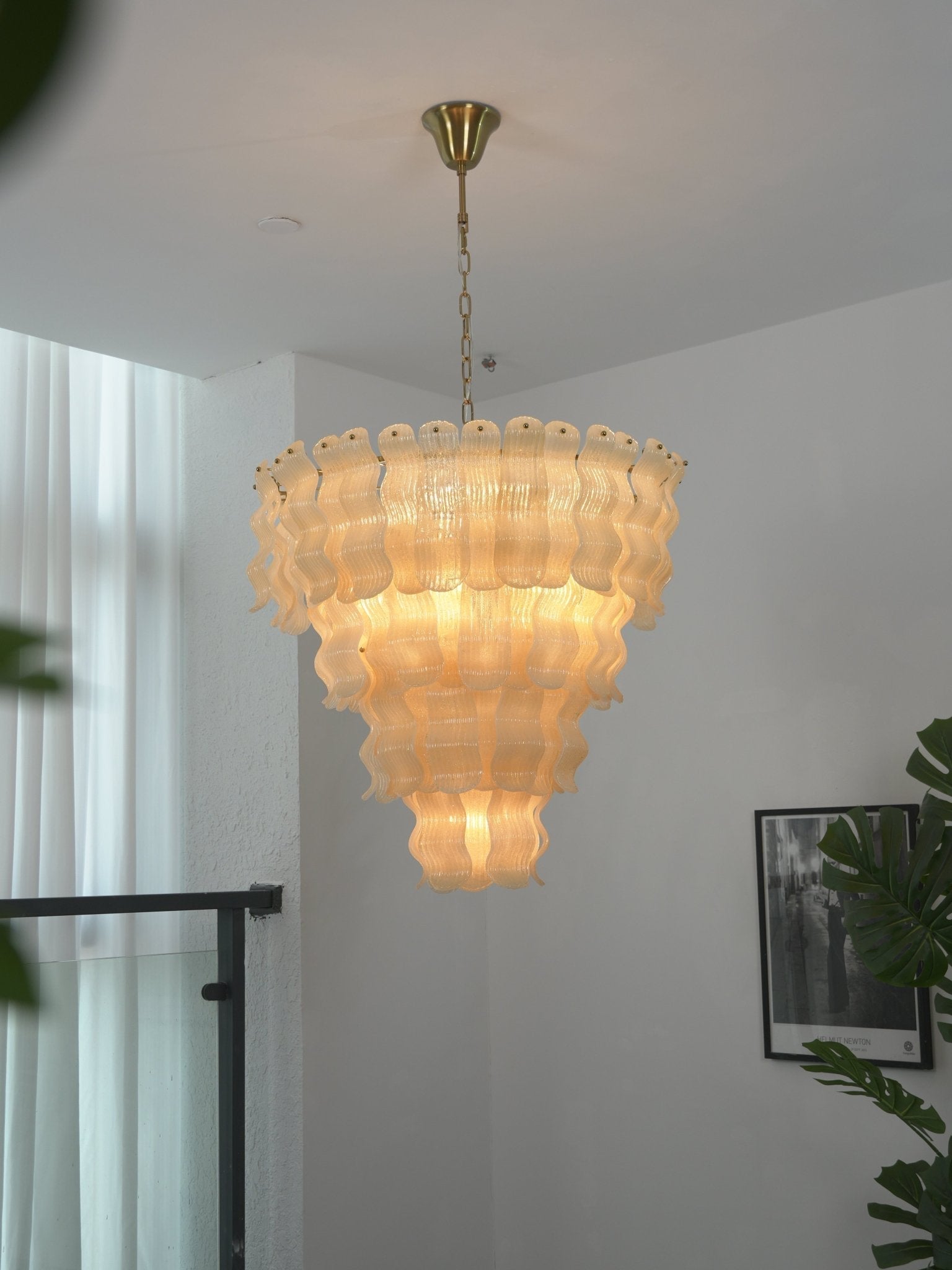 Pollensa Glass Chandelier - ∅ 29.5″ x H 37.4″Gold & YellowBlushlighting