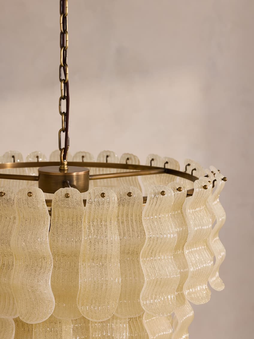 Pollensa Glass Chandelier - ∅ 29.5″ x H 37.4″Gold & YellowBlushlighting