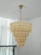Pollensa Glass Chandelier - ∅ 29.5″ x H 37.4″Gold & YellowBlushlighting
