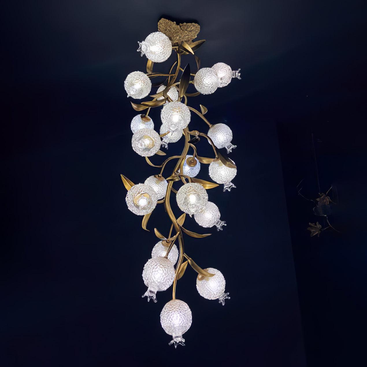 Pomegranate Brass Branch Chandelier - ∅ 19.7″ x H 51.2″ / Dia 50cm x H 130cmDark CopperBlushlighting