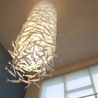 Porcelain Fish Shaped Dining Table Chandelier - Round: 60cm (24")Dx 2m (6ft 7") HBlushlighting