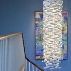 Porcelain Fish Shaped Dining Table Chandelier - Round: 60cm (24")Dx 2m (6ft 7") HBlushlighting