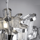 Post - Modern Extra Large Stainless Steel Long Tassel Chandelier - Blushlighting