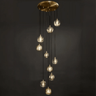 Post - modern Extra - long Pendant Light Fixtures for Staircase/High - ceiling Space/Foyer - 10 Lights: D15.8"AmberWarm LightBlushlighting