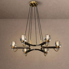Post-modern Light Luxury Full Brass Chandelier for Living Room/Bedroom - 6 Lights: D30.7"*H8.7"/12kgClearWarm LightBlushlighting
