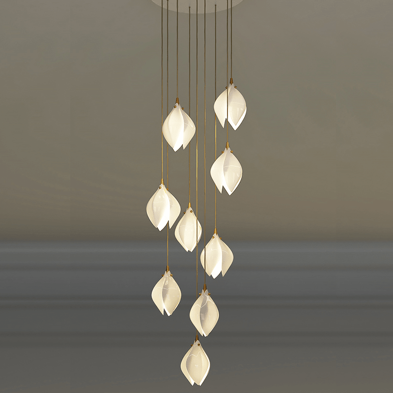 Postmodern Ceramic Branch Chandelier - 9 LightsBlushlighting