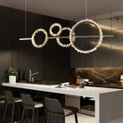 Primary Crystal Cluster Island Chandelier - 4 RingsBlushlighting