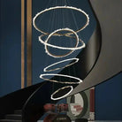 Primary Crystal Multi Rings Chandelier - 6 Rings: 15.7"D + 23.6"D + 31.5"D + 39.4"D + 47.2"D + 59"DBlushlighting