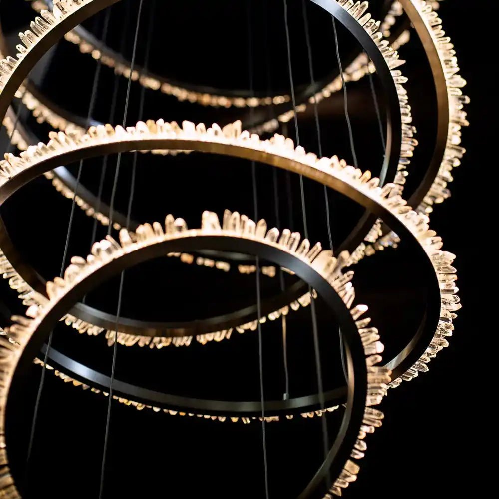 Primary Crystal Multi Rings Chandelier - Blushlighting
