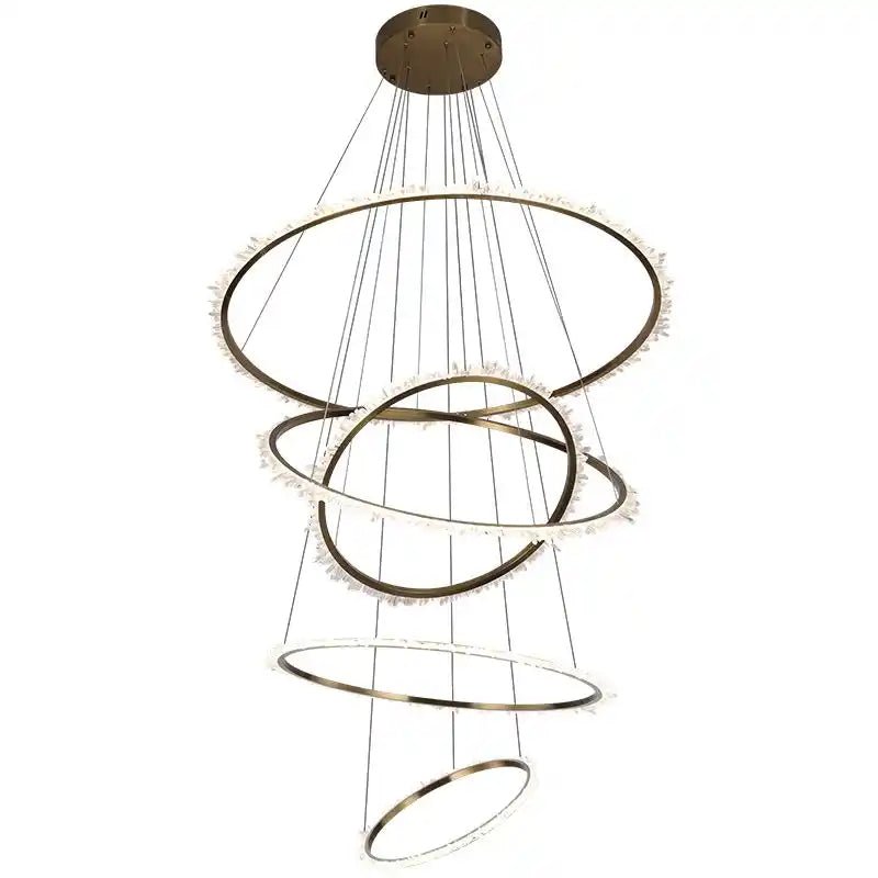 Primary Crystal Multi Rings Chandelier - Blushlighting