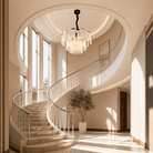 Prismata Crystal Modern Sculptural Ring Chandelier - 23.6in / 600mmBlushlighting