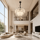Prismata Crystal Modern Sculptural Ring Chandelier - 23.6in / 600mmBlushlighting
