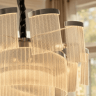 Prismata Crystal Modern Sculptural Ring Chandelier - 23.6in / 600mmBlushlighting