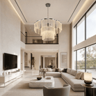 Prismata Crystal Modern Sculptural Ring Chandelier - 23.6in / 600mmBlushlighting