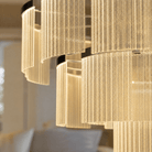 Prismata Crystal Modern Sculptural Ring Chandelier - 31.5in / 800mmBlushlighting