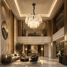 Prismata Crystal Modern Sculptural Ring Chandelier - 23.6in / 600mmBlushlighting
