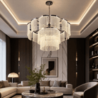 Prismata Crystal Modern Sculptural Ring Chandelier - 23.6in / 600mmBlushlighting
