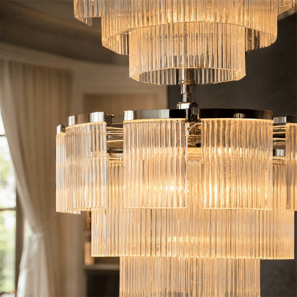 Prismata Crystal Modern Sculptural Ring Chandelier - Blushlighting