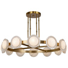 PrismFlow Alabaster Metal Chandelier - Alabaster / Vintage BrassBlushlighting