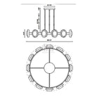 PrismFlow Alabaster Metal Chandelier - Urban BronzeBlushlighting